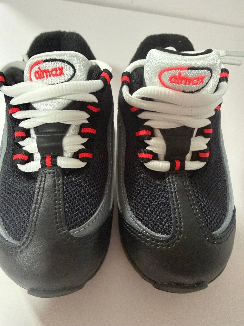 Nike Kids Black, White & Red Athletic Sneakers
